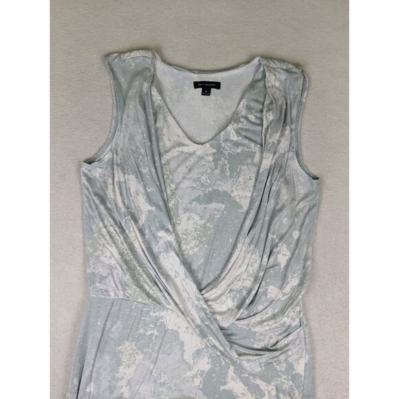 H by Halston Women's Dress Size 6 Gray & White Print Stretch Knit - Picture 3 of 12